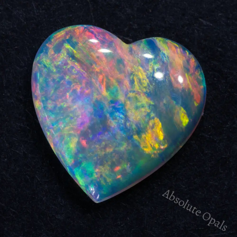 Cut solid light opal stone