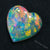 Cut solid light opal stone