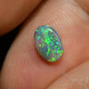 0.54 Cts Australian Semi Black Solid Opal Lightning Ridge Crystal