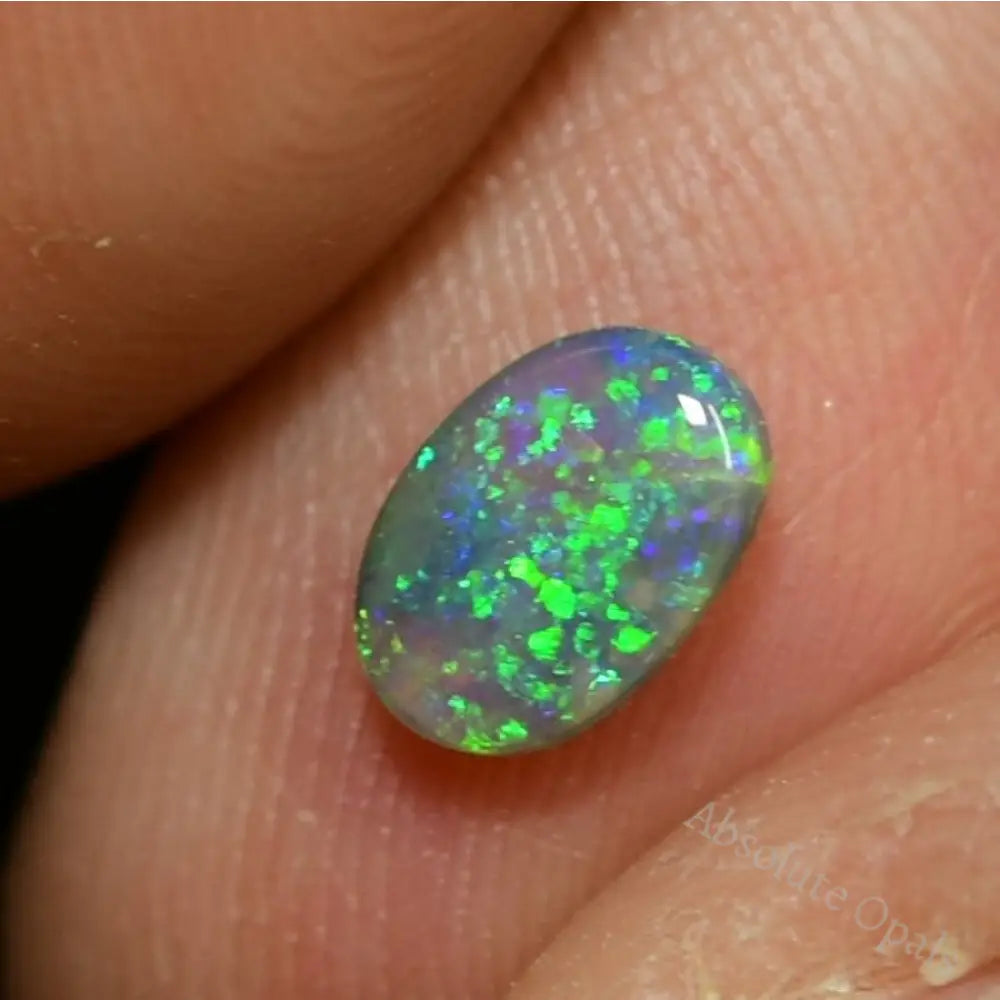 0.54 Cts Australian Semi Black Solid Opal Lightning Ridge Crystal