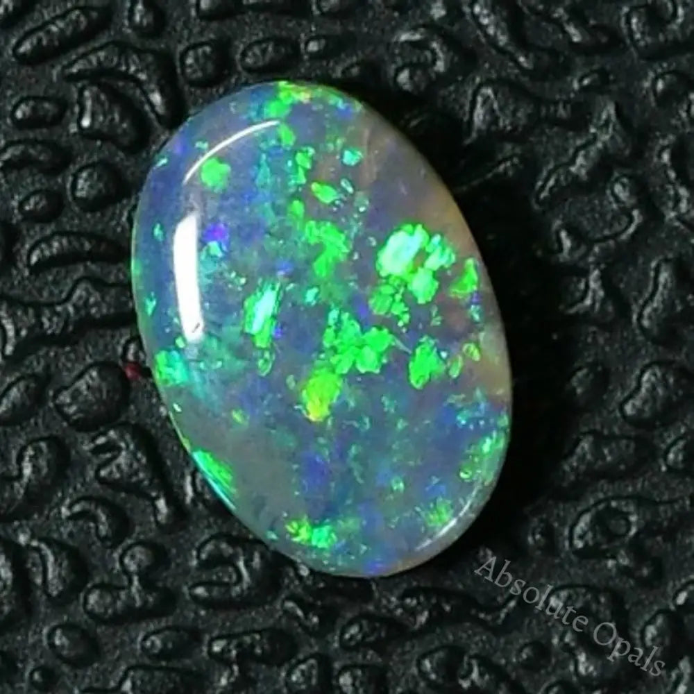 0.54 Cts Australian Semi Black Solid Opal Lightning Ridge Crystal