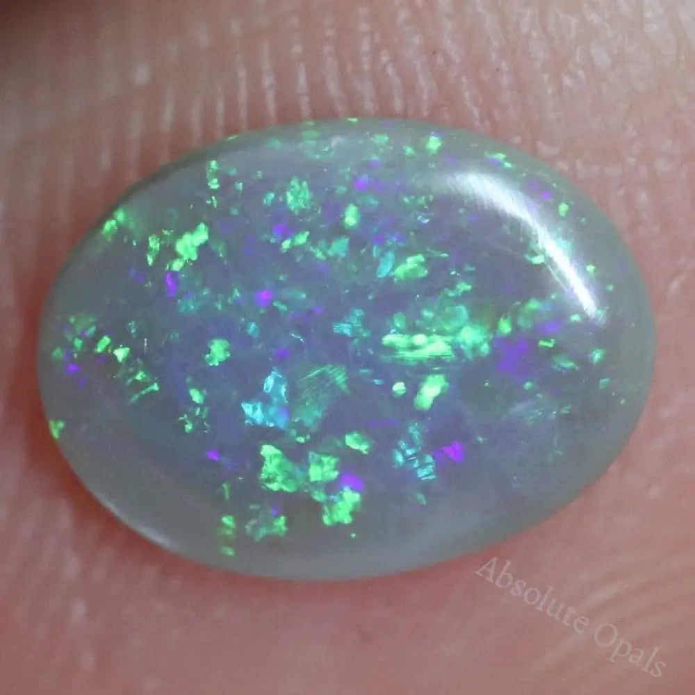 0.57 Cts Australian Lightning Ridge Semi Black Solid Opal