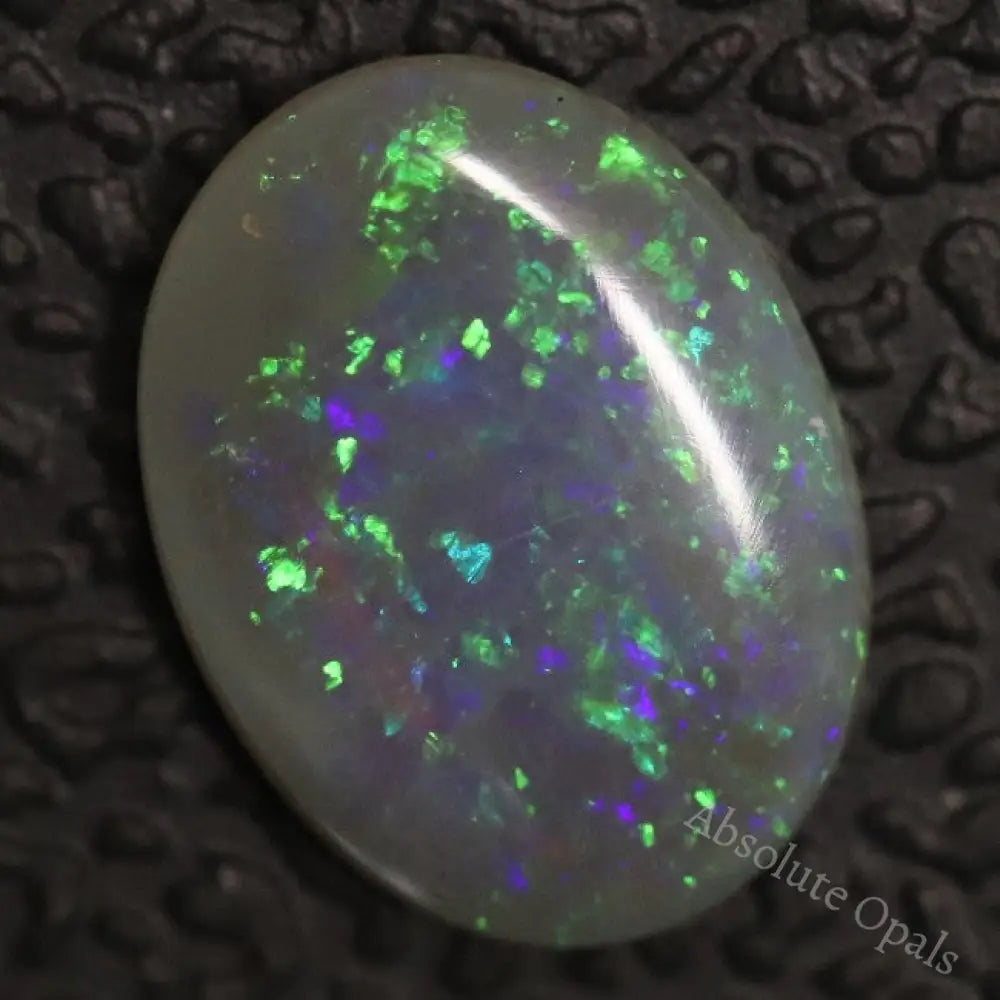 0.57 Cts Australian Lightning Ridge Semi Black Solid Opal