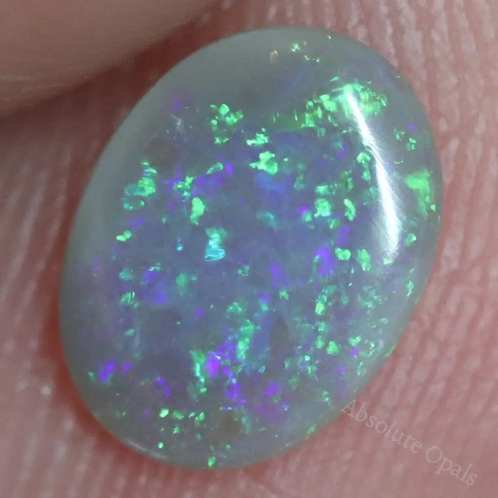 0.57 Cts Australian Lightning Ridge Semi Black Solid Opal