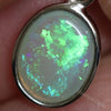 Australian Lightning Ridge, Solid Semi-Black Opal, Pendant Silver