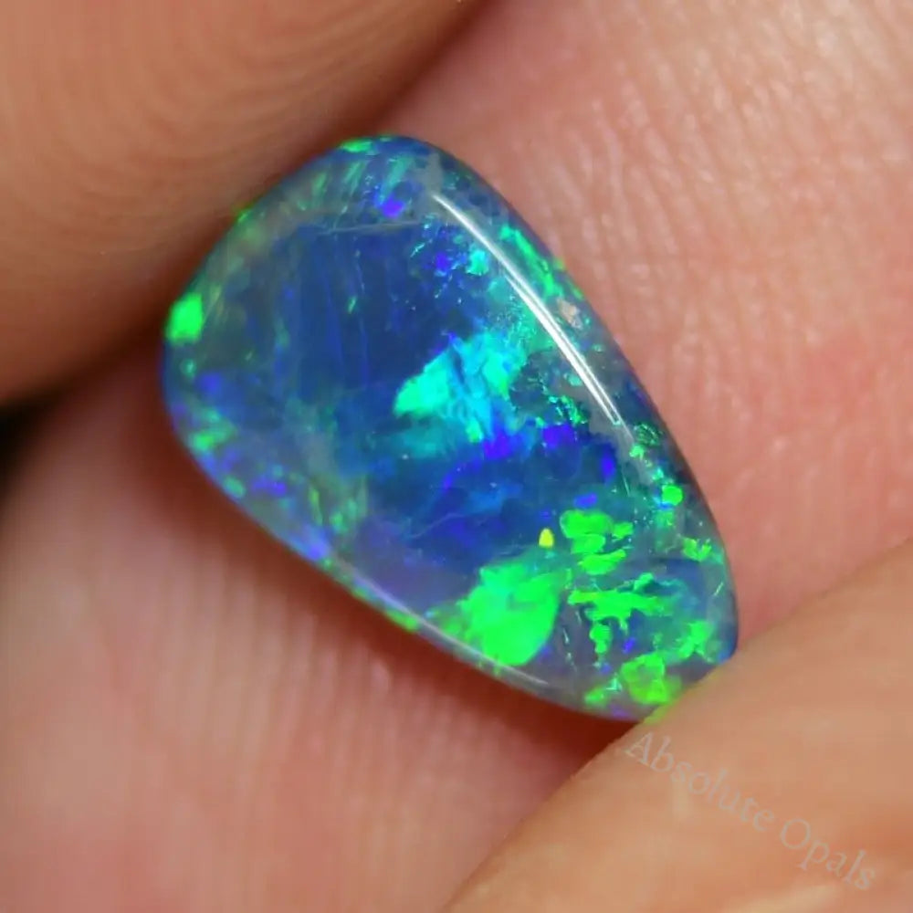 0.70 Cts Australian Solid Black Opal Gem Stone Lightning Ridge