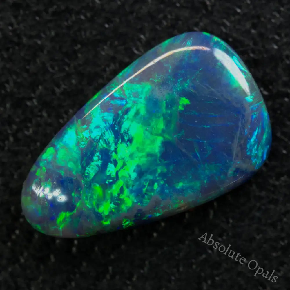 0.70 Cts Australian Solid Black Opal Gem Stone Lightning Ridge