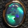 0.70 G Australian Lightning Ridge Solid Black Opal Pendant Silver L17.8 Mm Jewellery