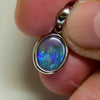 silver opal pendant