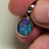 0.72G Australian Lightning Ridge Solid Opal Pendant Silver L19.3 Mm Jewellery