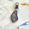 0.76G Australian Lightning Ridge Solid Opal Pendant Silver L19.3 Mm Jewellery