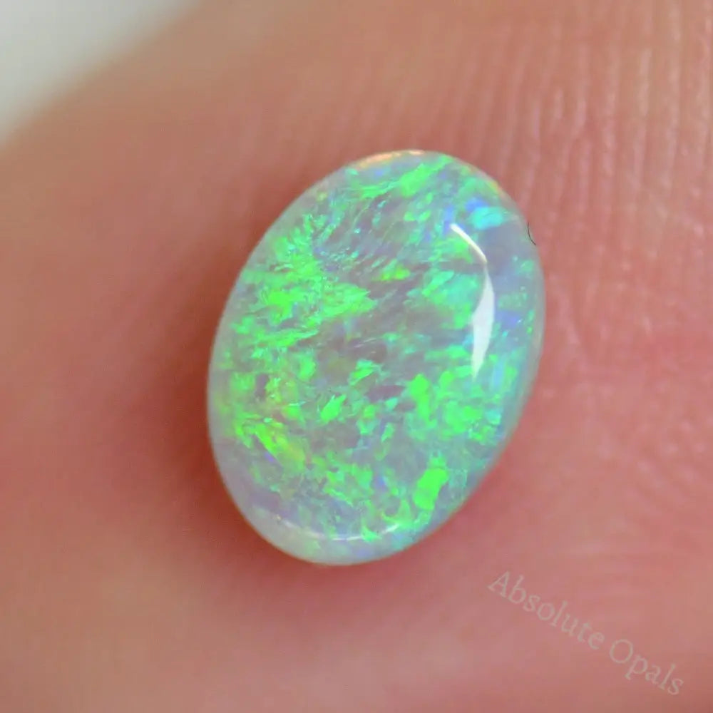 0.79 Cts Australian Solid Opal Cut Stone Lightning Ridge Light