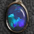 Australian Lightning Ridge Solid  Black Opal Pendant Silver