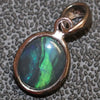 0.80 G Australian Lightning Ridge Solid Black Opal Pendant Silver L19.7 Mm Jewellery