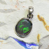 Australian Lightning Ridge Solid Opal Pendant Silver