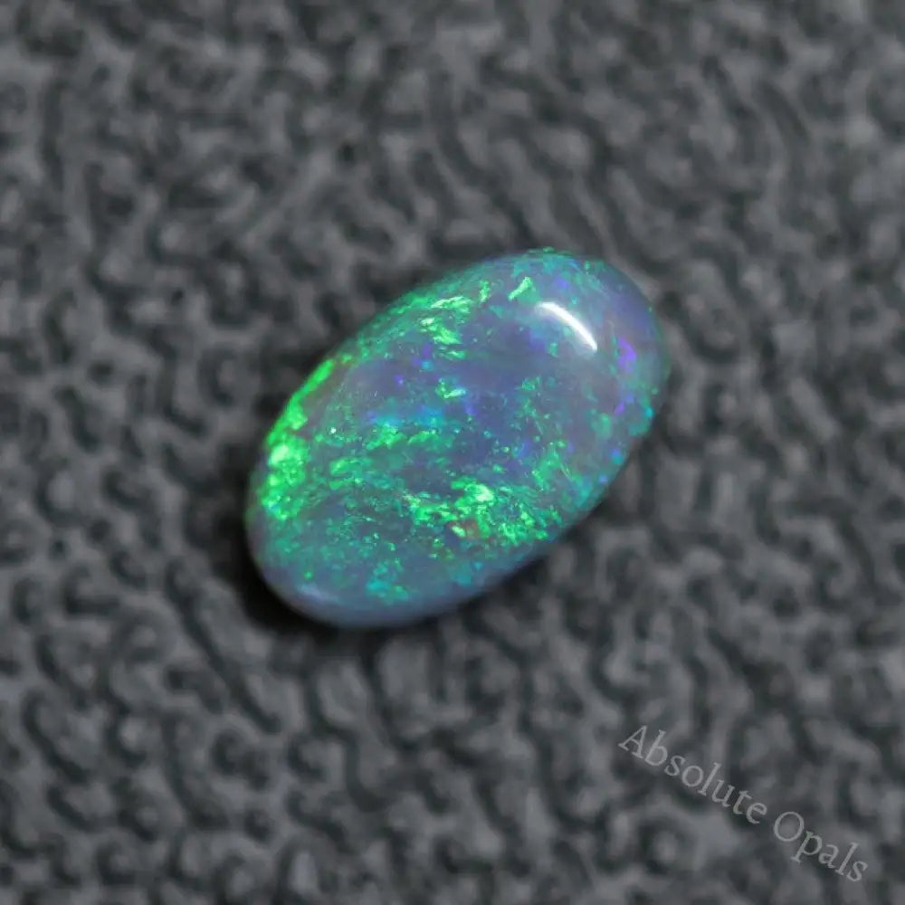 0.83Cts Australian Lightning Ridge Solid Opal Cabochon Semi Black