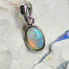 Australian Lightning Ridge Solid Opal Pendant Silver