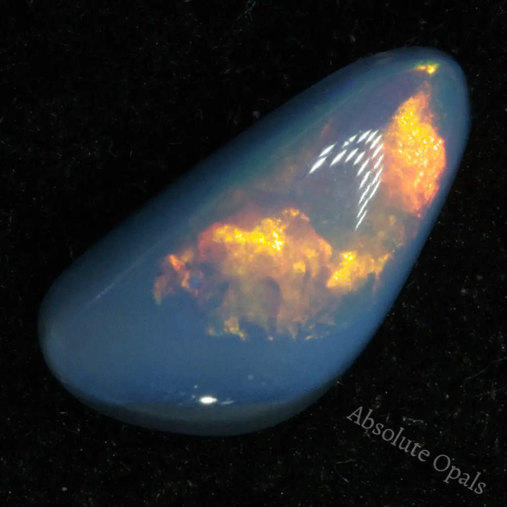 0.86 Cts Australian Dark Opal Solid Lightning Ridge Stone Semi Black