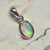 Australian Lightning Ridge Solid Opal Pendant Silver