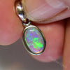 0.87G Australian Lightning Ridge Solid Opal Pendant Silver L19.1 Mm Jewellery