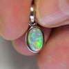 0.87G Australian Lightning Ridge Solid Opal Pendant Silver L19.1 Mm Jewellery