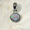 Australian Lightning Ridge Solid Opal Pendant Silver