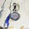 0.91G Australian Lightning Ridge Solid Opal Pendant Silver L17.1 Mm Jewellery