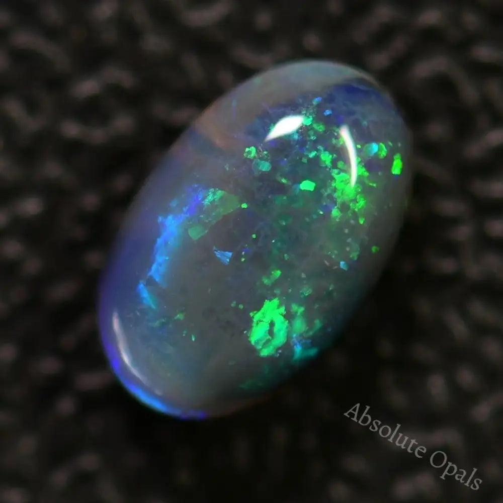 0.96 Cts Australian Black Opal Solid Stone Lightning Ridge