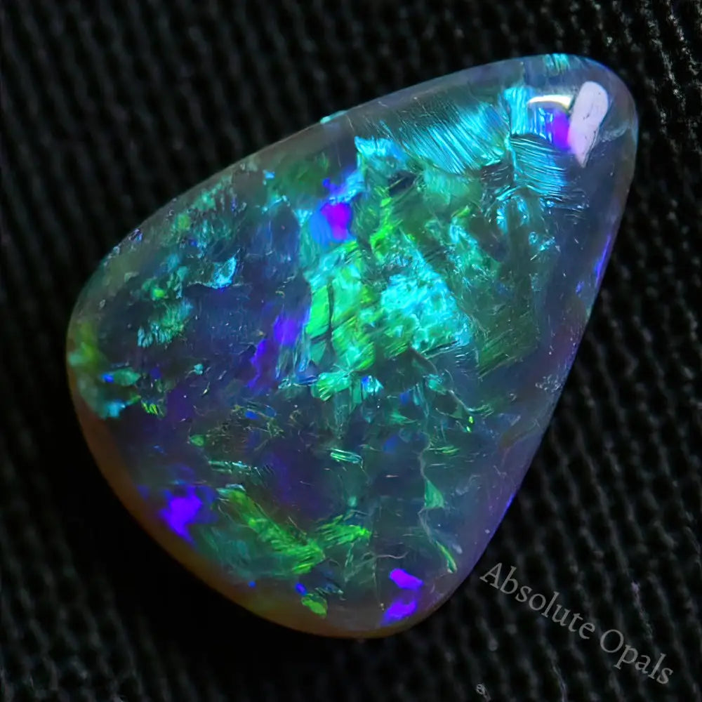 Australian Semi Black Opal Solid Lightning Ridge - Crystal