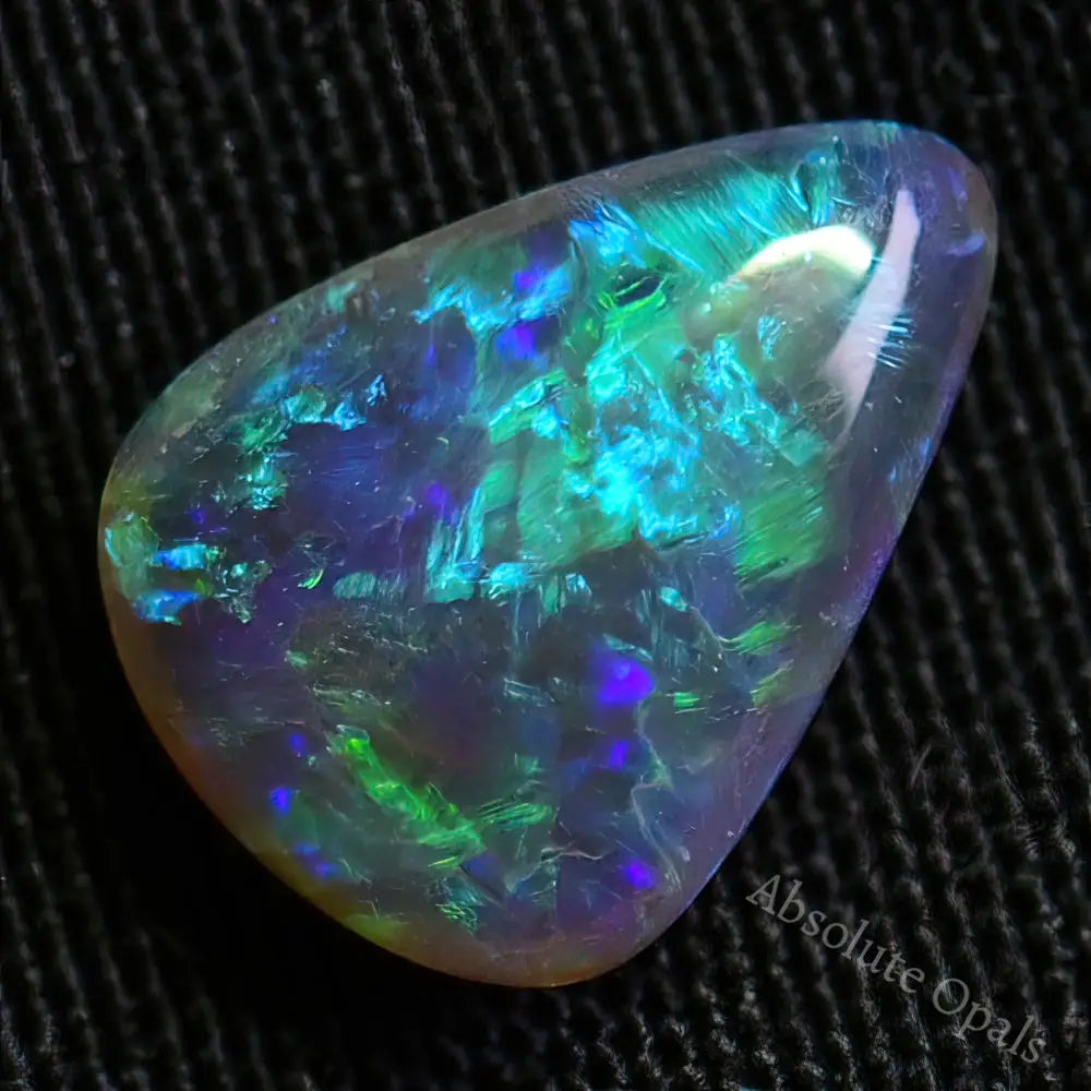 Australian Semi Black Opal Solid Lightning Ridge - Crystal