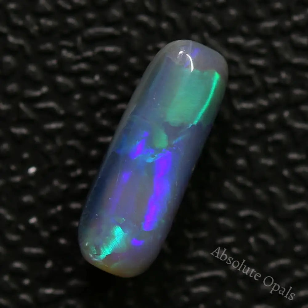 0.96 Cts Australian Semi Black Solid Opal Lightning Ridge