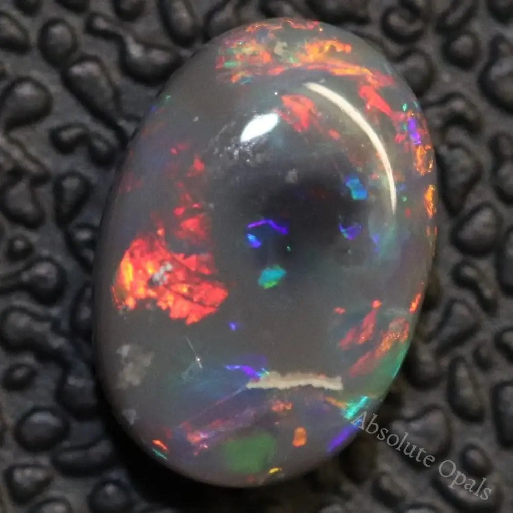 0.97 Cts Australian Semi Black Opal Solid Lightning Ridge Cabochon Loose Stone