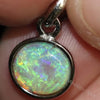 0.97 G Australian Lightning Ridge Solid Semi-Black Crystal Opal Pendant Silver L 17.0 Mm Jewellery