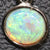 0.97 G Australian Lightning Ridge Solid Semi-Black Crystal Opal Pendant Silver L 17.0 Mm Jewellery