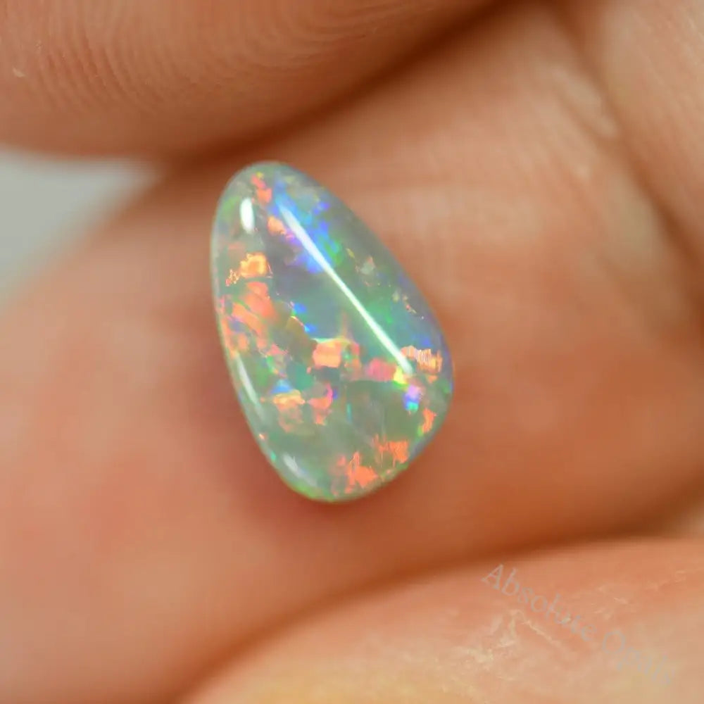 0.99 Cts Australian Semi Black Solid Opal Lightning Ridge Stone