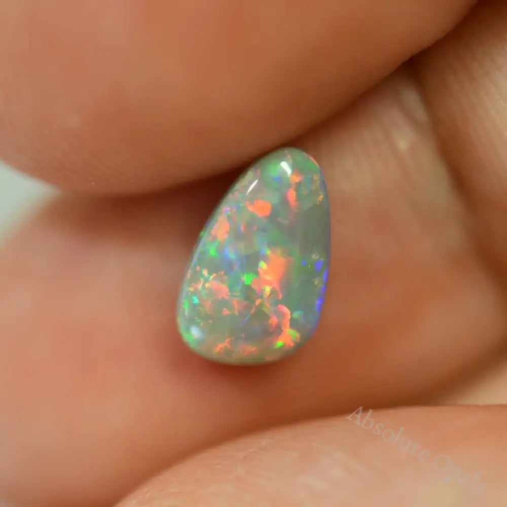 0.99 Cts Australian Semi Black Solid Opal Lightning Ridge Stone