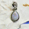 Australian Lightning Ridge Solid Opal Pendant Silver