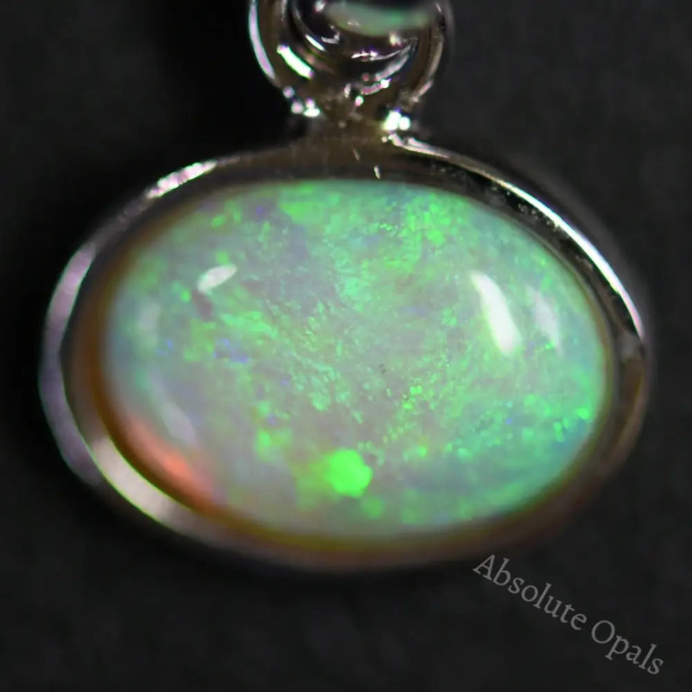 1.03 G Australian Lightning Ridge Solid Opal Pendant Silver L 17.9 Mm Jewellery