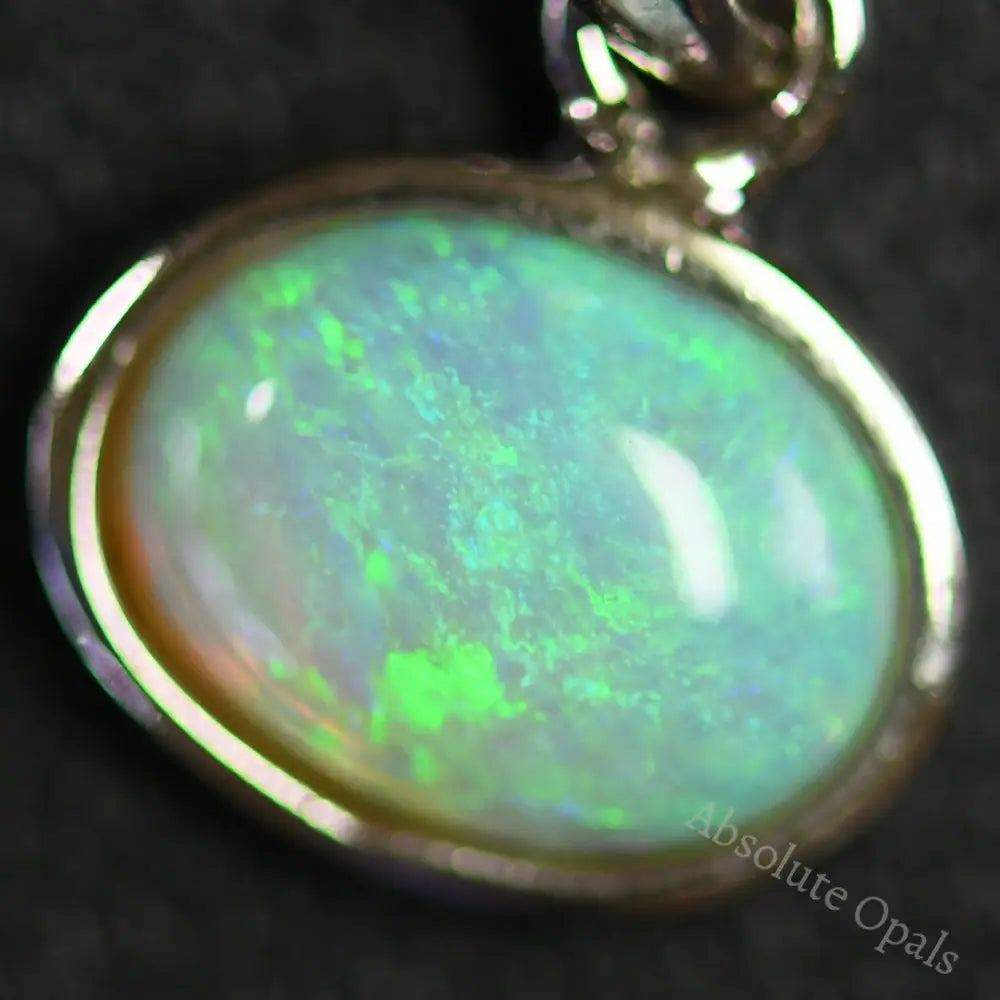 Australian Lightning Ridge, Solid Opal Pendant, Silver