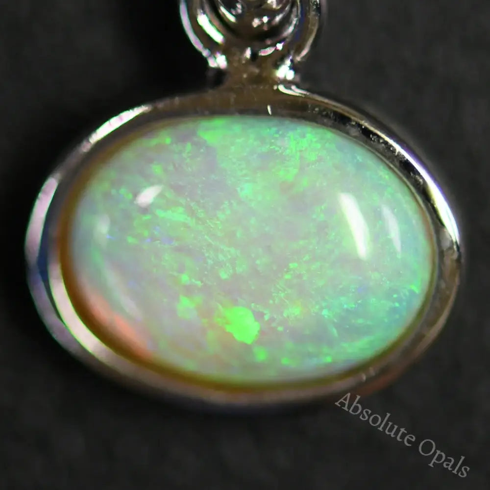 1.03 G Australian Lightning Ridge Solid Opal Pendant Silver L 17.9 Mm Jewellery