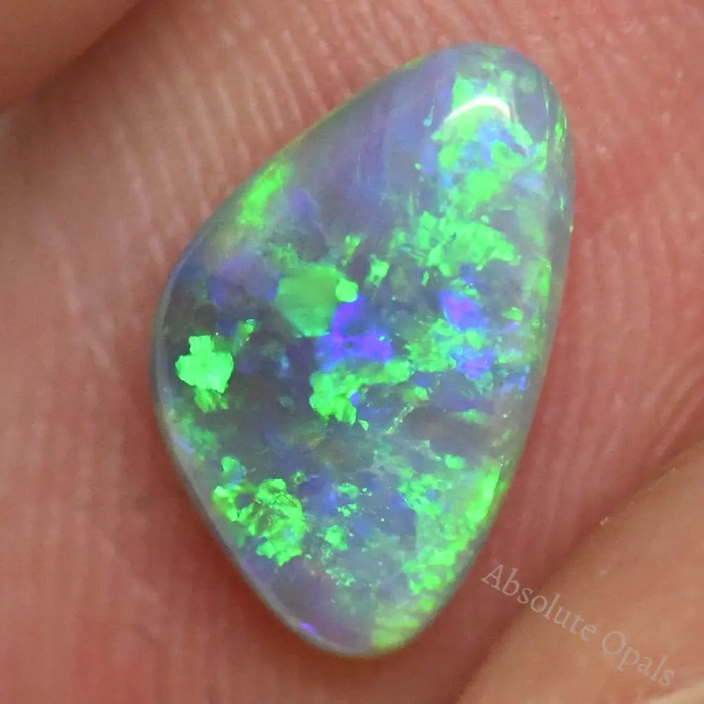 1.05 Cts Australian Semi Black Solid Opal Lightning Ridge