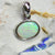 Australian Lightning Ridge Solid Opal Pendant Silver