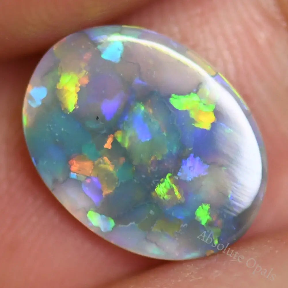 1.06 Cts Australian Semi Black Opal Solid Lightning Ridge Cabochon