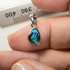 Natural Boulder Opal gemstone set in silver pendant