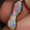 1.06 G Australian Lightning Ridge Solid Semi-Black Opal Pendant Silver L 26.7 Mm Jewellery