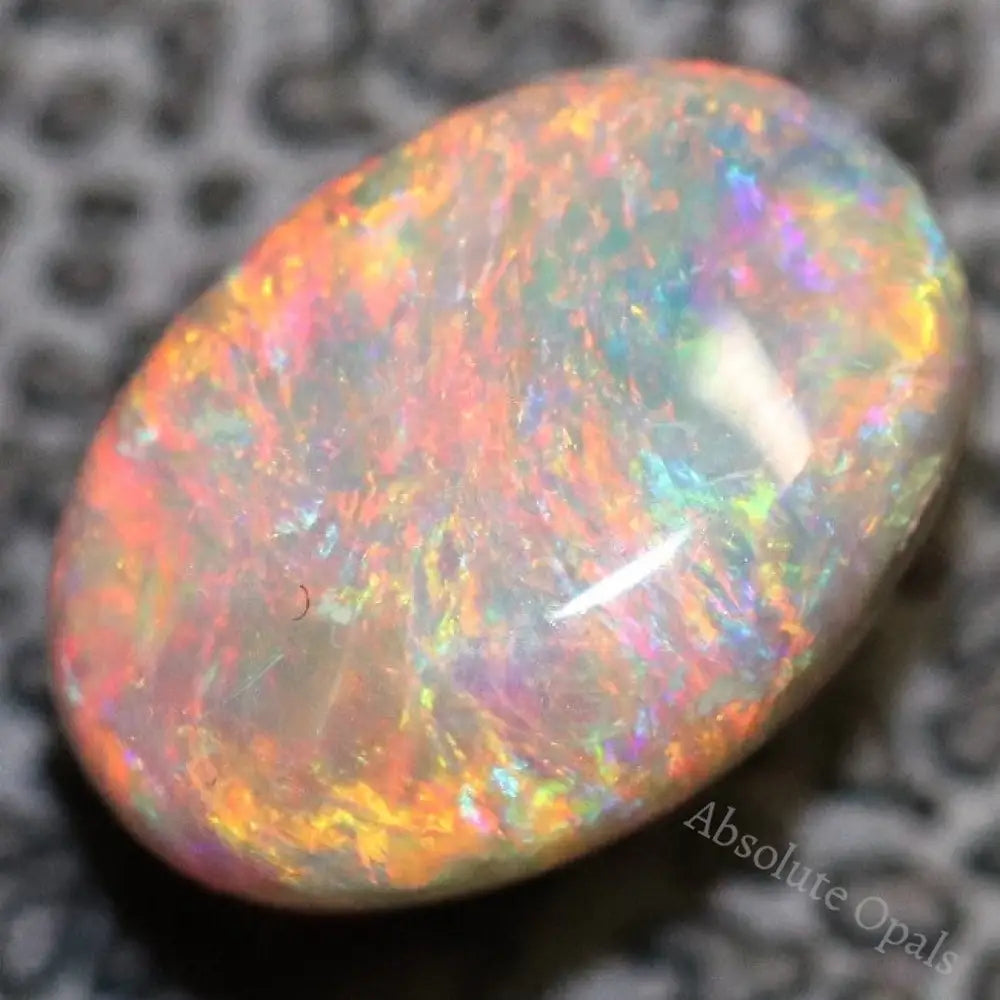 1.08 Cts Semi Black Crystal Opal Solid Lightning Ridge Cabochon Loose Stone