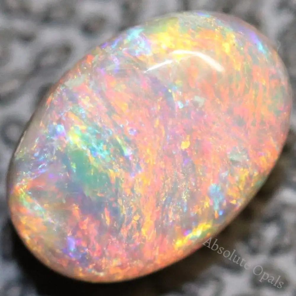 1.08 Cts Semi Black Crystal Opal Solid Lightning Ridge Cabochon Loose Stone