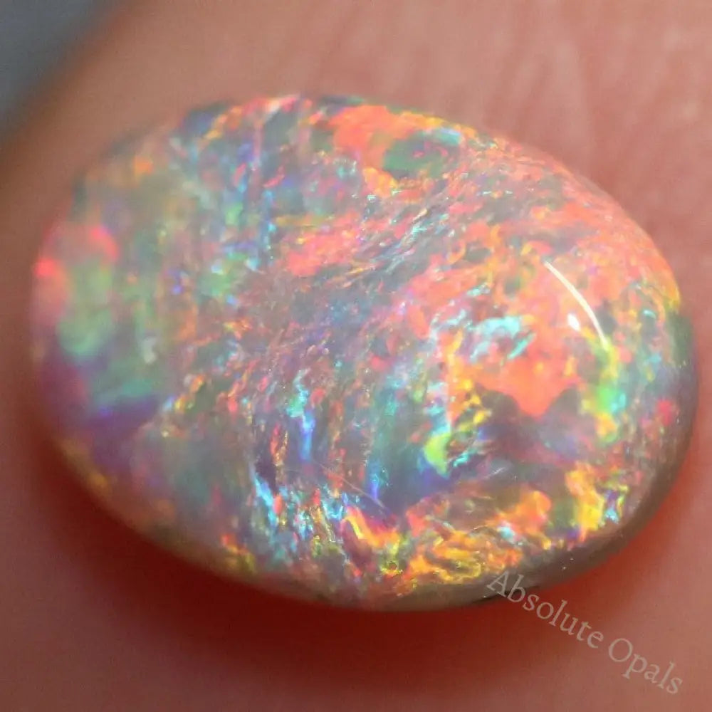 1.08 Cts Semi Black Crystal Opal Solid Lightning Ridge Cabochon Loose Stone