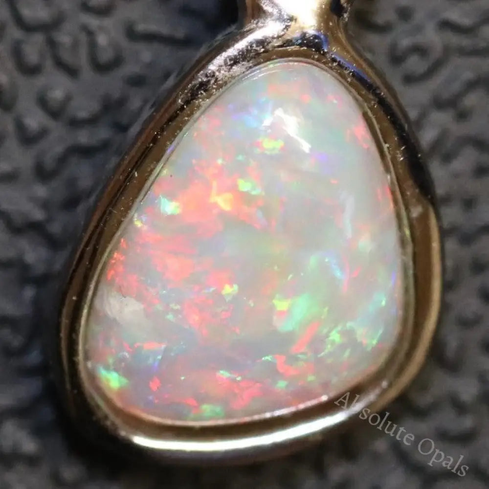 Australian Lightning Ridge, Solid Opal, Silver Pendant 