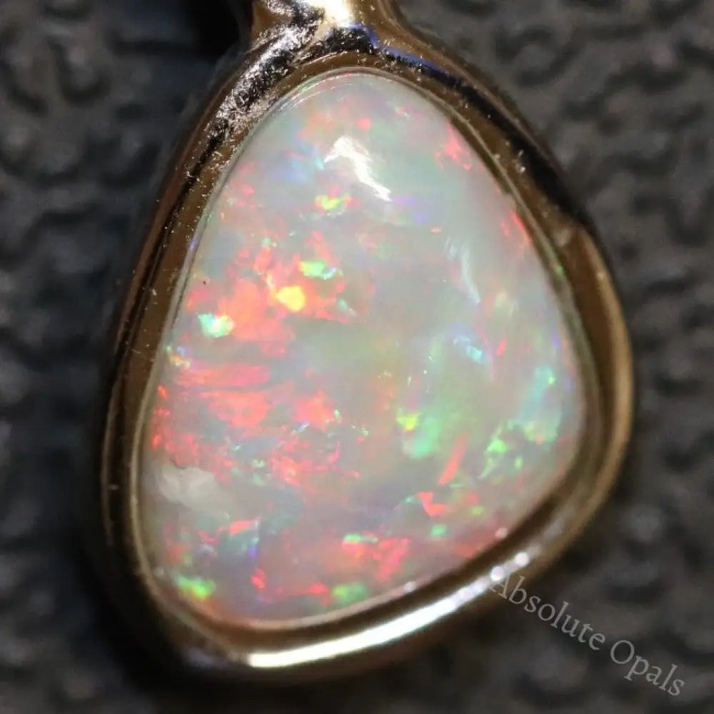 Australian Lightning Ridge, Solid Opal, Silver Pendant 